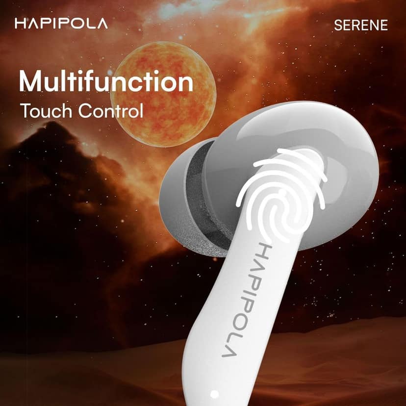 HAPIPOLA SERENE (ANC) in Ear Wireless ANC Earbuds (TWS), Massive 40Hrs Playtime with Speed Charge, Customizable Bass view 4