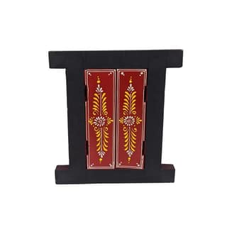 Handcrafted Wooden Jharokha Window Wall Hanging With Doors For Wall Decor, Home Decor, Room Decor,