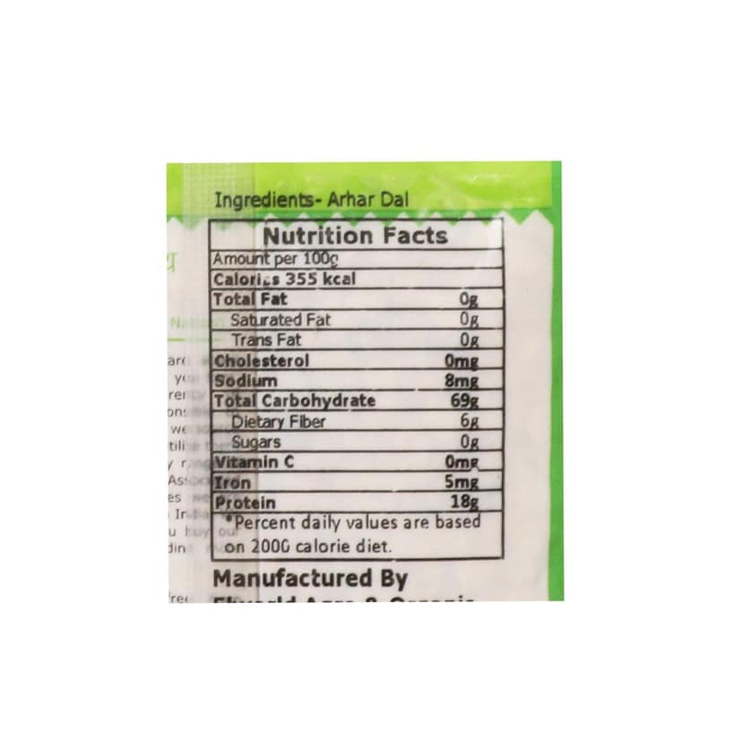 Elworld Agro & Organic Food Products Toor Dal/Arhar Dal Unpolished Premium 500gm (Pack of 5) view 4