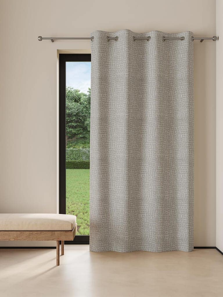 DDECOR - 100% PolyesterPlains And Textures PatternLarge Door 9 Ft|135 CM X 270 CM| - Grey