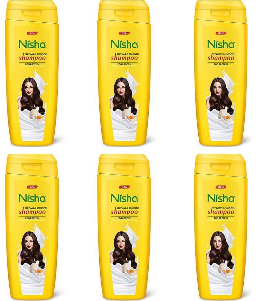 Nisha Egg Protein Shampoo for Strong & Smooth Hair 75ml Pack of 6