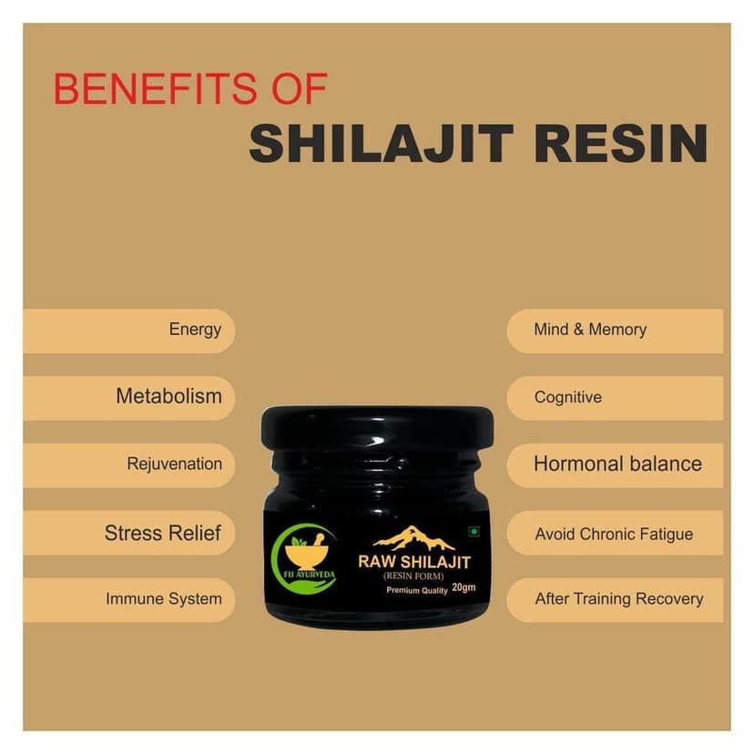 FIJ AYURVEDA Pure Ayurvedic Raw Shilajit/Shilajit Resin (Semi Liquid) Supports Power, Energy & Vitality - 60Gm (Pack of 3) view 2