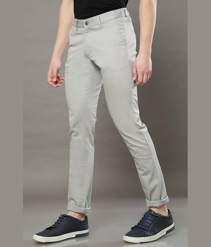Cool Colors Light Grey Slim Chinos ( Pack of 1 ) view 2