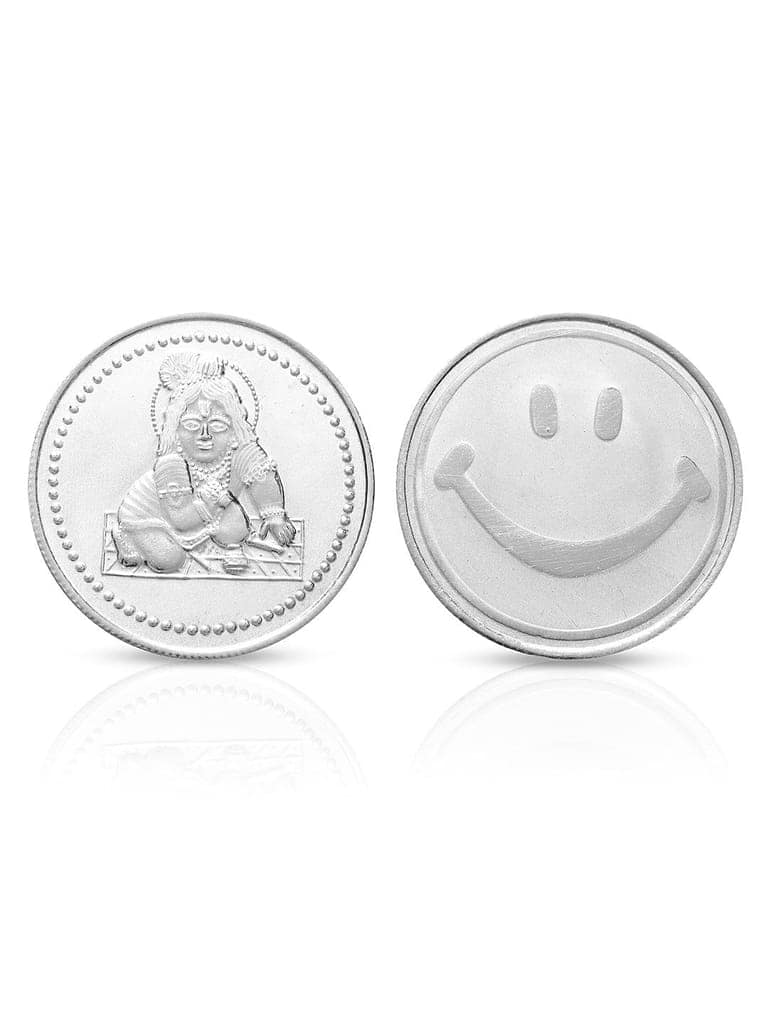 Laddu Gopal & Smiley each 10 gram 999 Round Silver Coin view 4