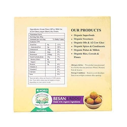 ELWORLD AGRO & ORGANIC FOOD PRODUCTS Besan Ladoo 300 Gram (Pack of 2) view 2