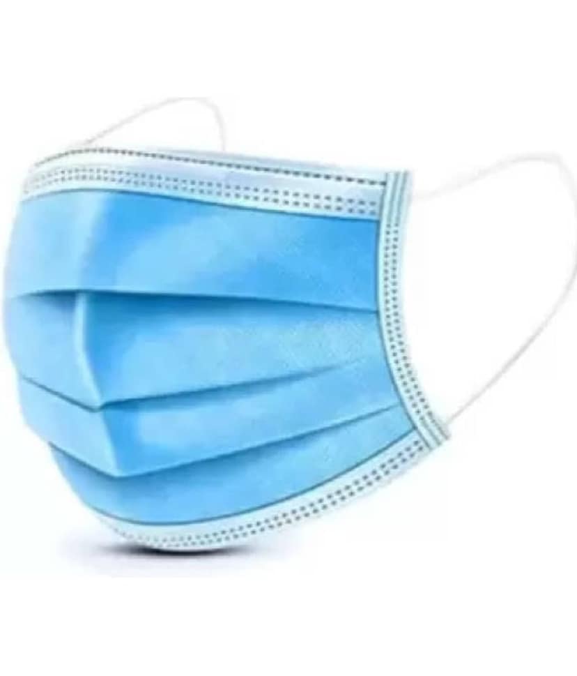 3 Ply Anti Viral, Anti Pollution Surgical Disposable Face Mask With Nose Pin & Melt-blown Layer- Pack of 50 (Blue) view 2