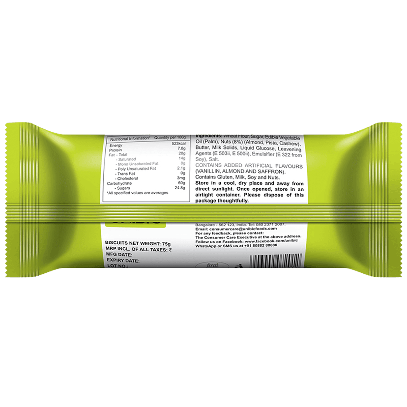 Unibic Cookies - Pista Badam, 75 G Pouch view 2