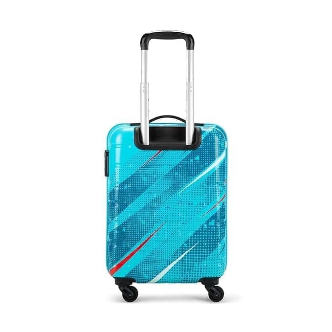 Cabin Trolley Bag 55cm | Small | Polypropylene Hard Luggage| Smooth 4-Wheel Suitcase| Combination Lock with Sturdy Zipper | Full Fabric Convipack | 5-Year Warranty (Blue)_assorted colour view 2