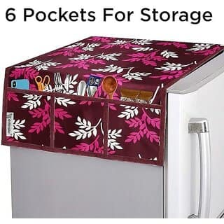 REVEXO Polyester Floral Pattern Fridge Covers view 2