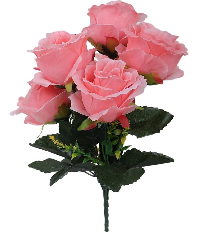 RealPBR - Pink Rose Artificial Flower ( Pack of 1 )