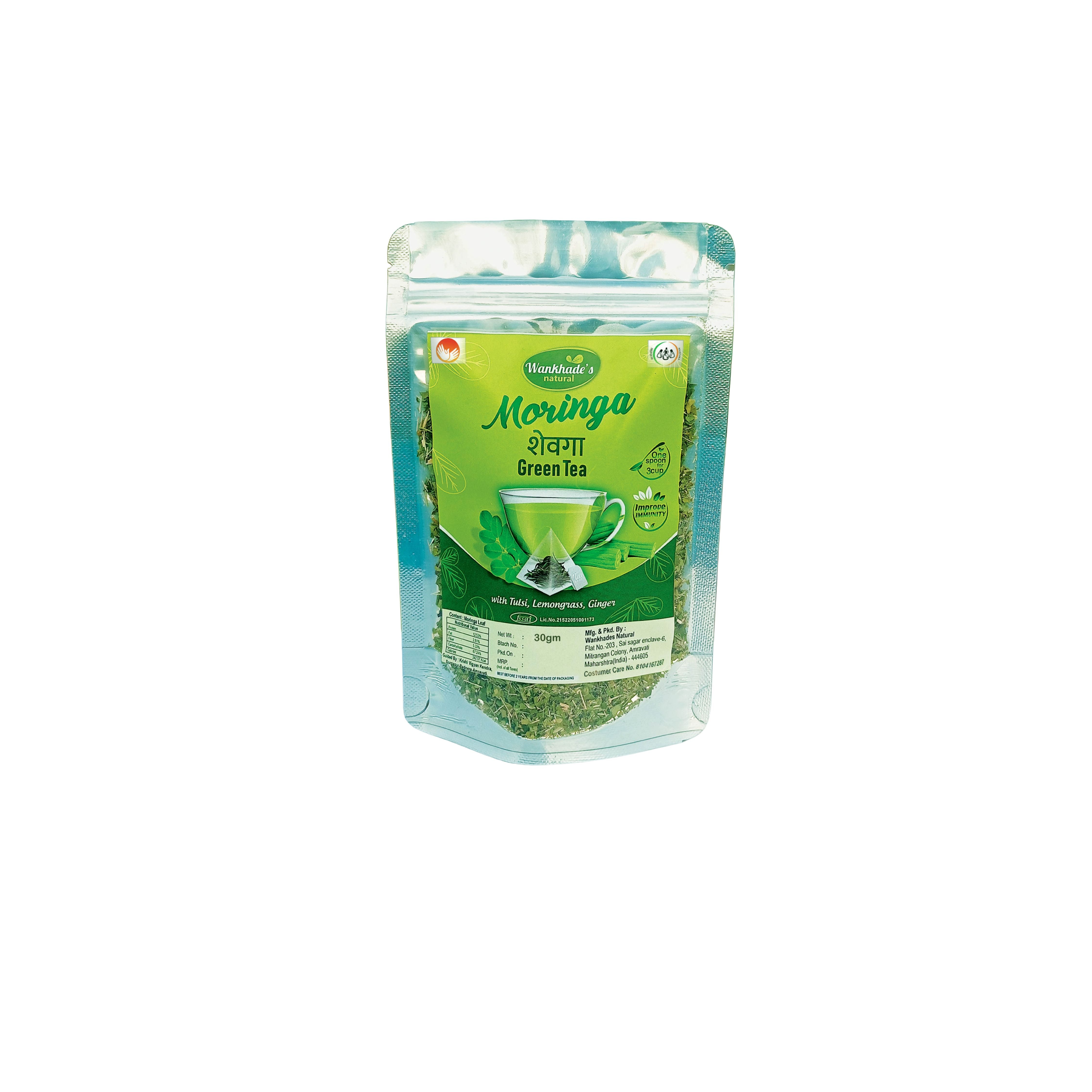 Wankhade's Natural Moringa Green Tea 30 g view 3