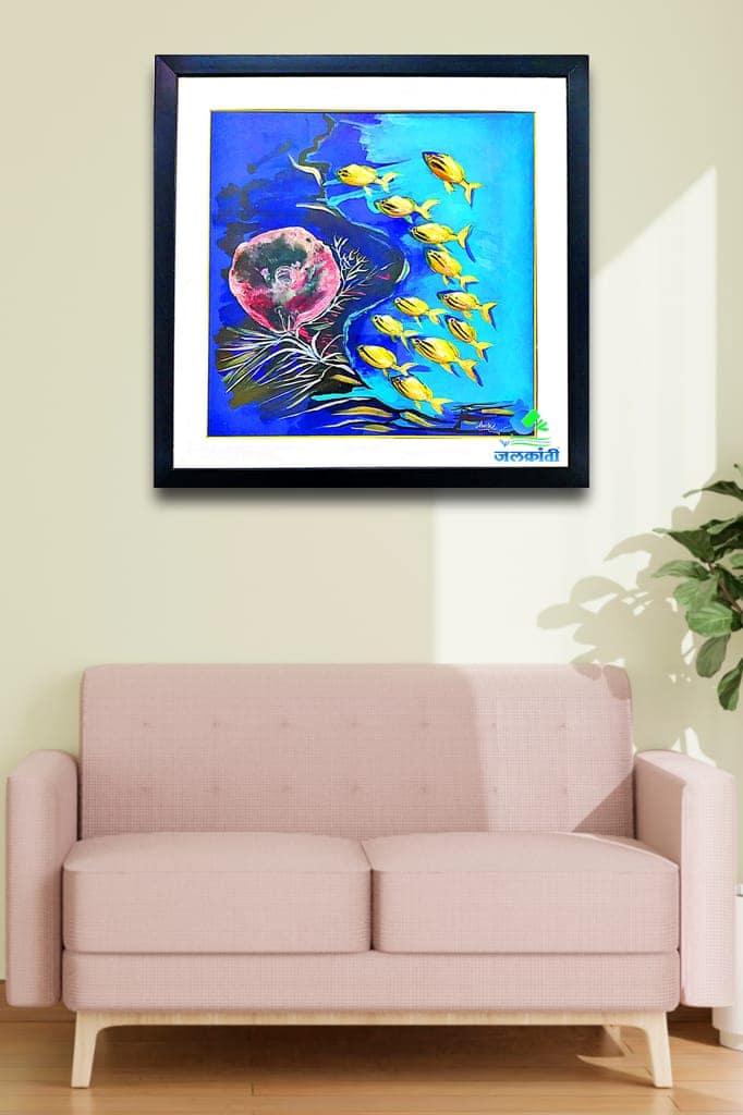 Handmade fish shell painting 241 view 2
