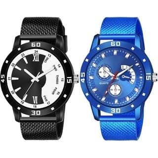 HRV Men's Round Dial Multi Strap Analog Watch