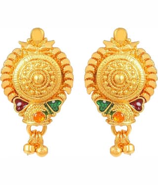 ADMIER Yellow Stud Earrings ( Pack of 1 )