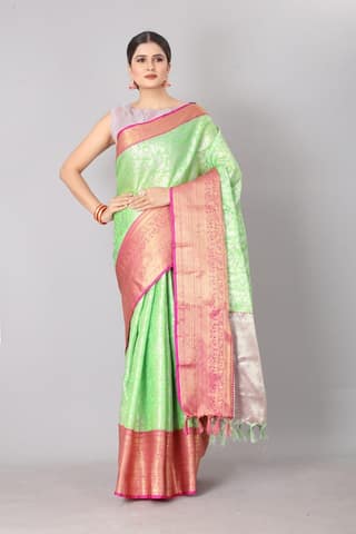 Women Weaving Work Saree with Rich Pallu