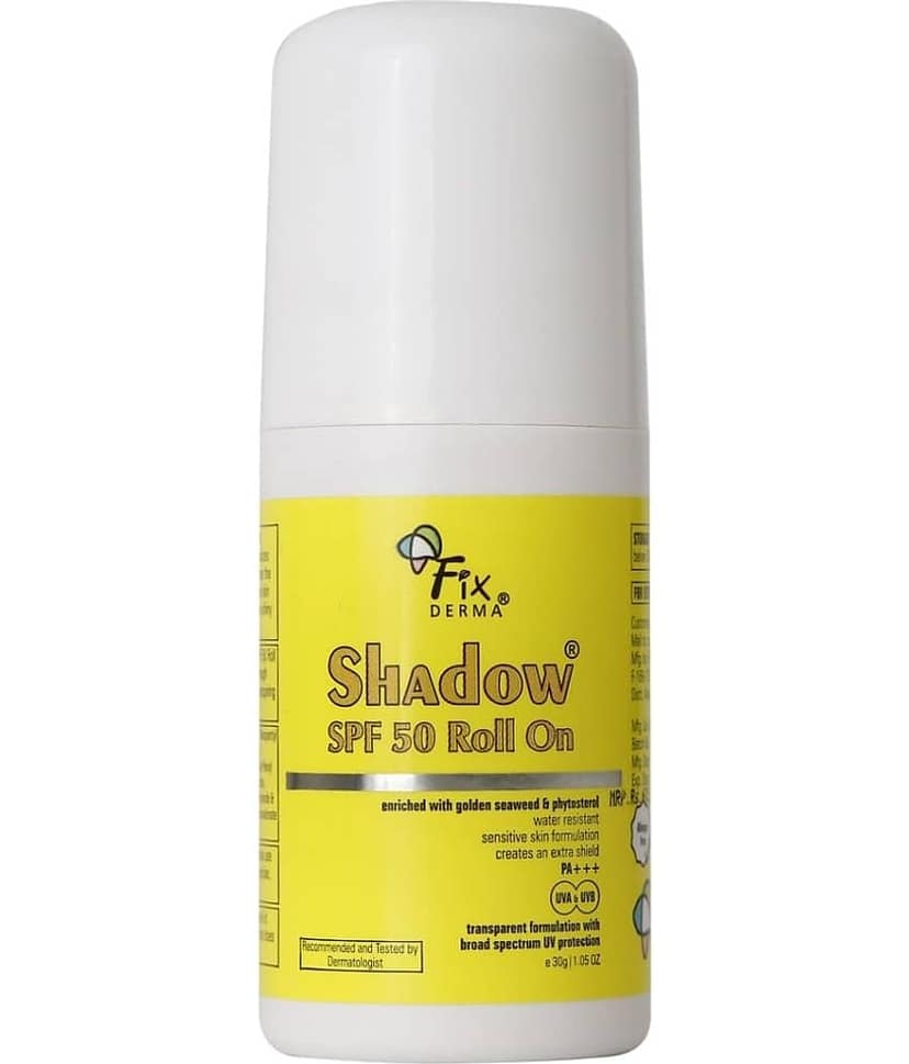 Fixderma Shadow SPF 50 Roll On, Sunscreen SPF 50, Sunscreen for UVA & UVB Protection, 30g