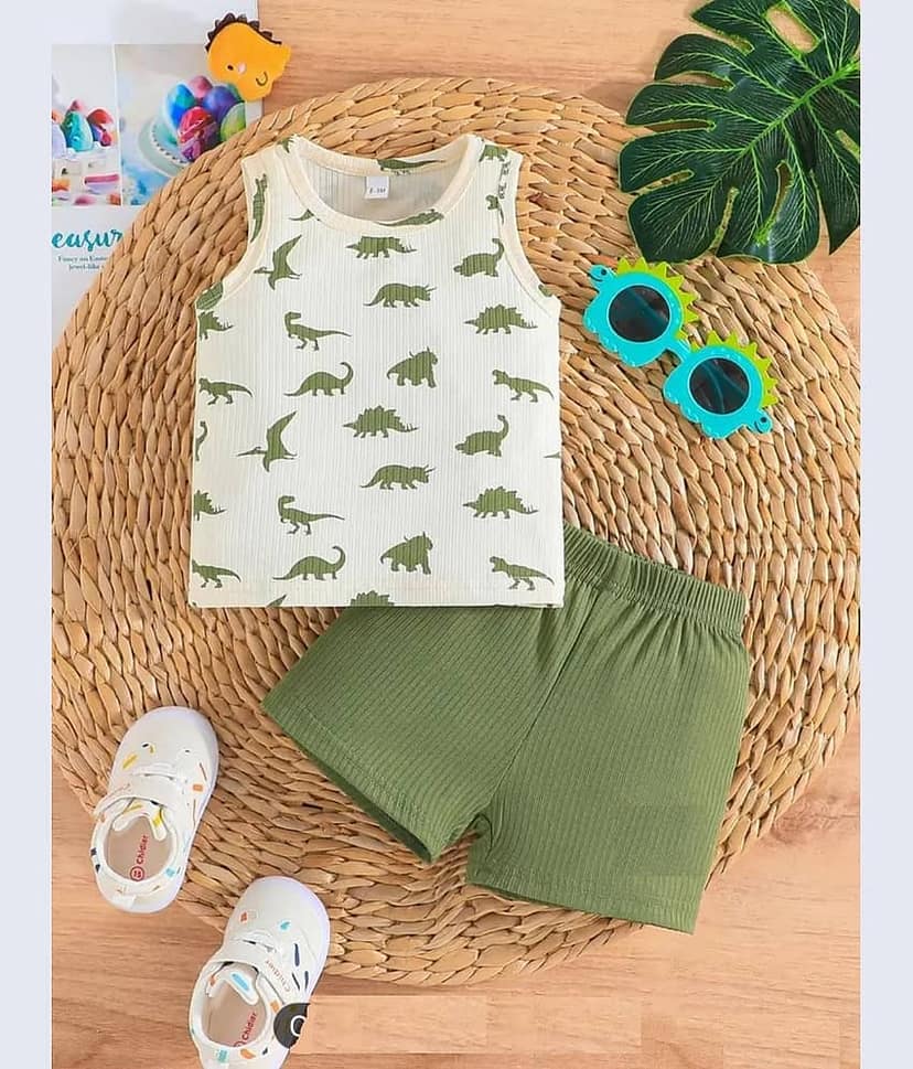 CUTEVIBE Pack of 1 Unisex Polyester T-Shirt & Shorts Set ( White )