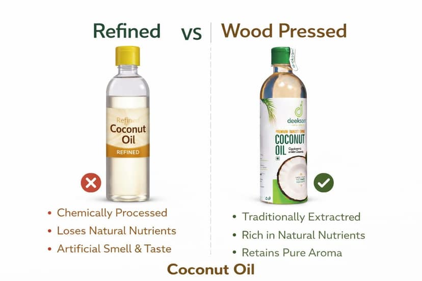 Deeksam Wood Pressed Coconut Oil | Pure Chekku Thengai Ennai | 100% Natural & Unrefined | Edible Grade | 500ML view 4