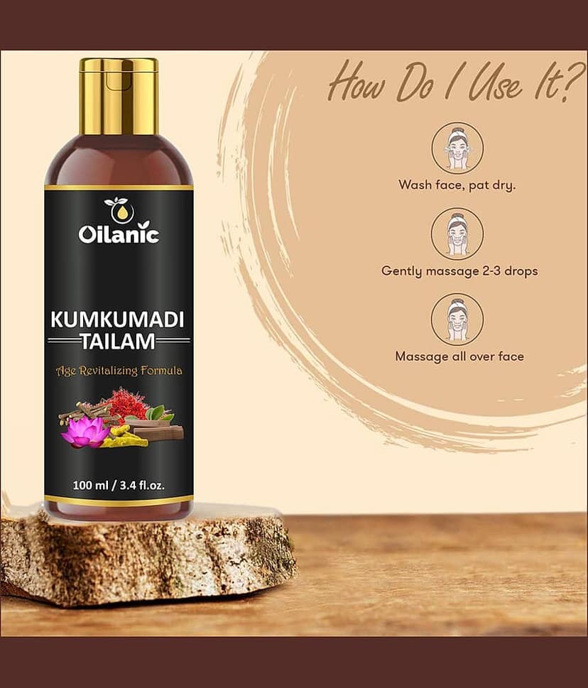 Oilanic Kumkumadi Tailam For Glowing & Radiant Skin Face Serum 100 mL view 2