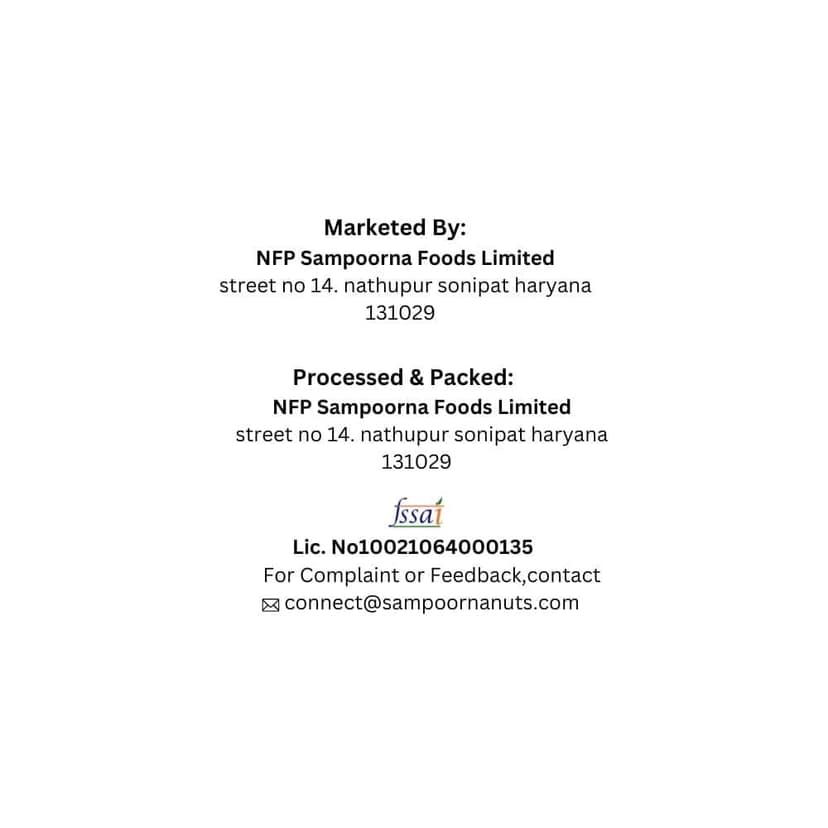 NFP Sampoorna Foods Imperial & Elegant Organic Premium Cashew Nuts (kaju) Unsalted Gluten Free Dry Fruits Combo Cashews (2x250 g) view 7