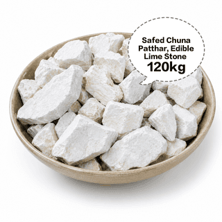 Safed Chuna Patthar, Edible Lime Stone, Paan Chuna Stone, Natural Lime Stone, White Lime Stone 120kg