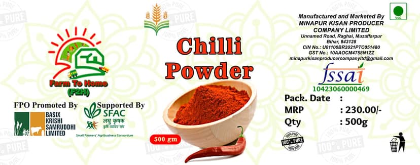 Pure Chilli Powder - 100% Natural and Fresh | 500gm view 4