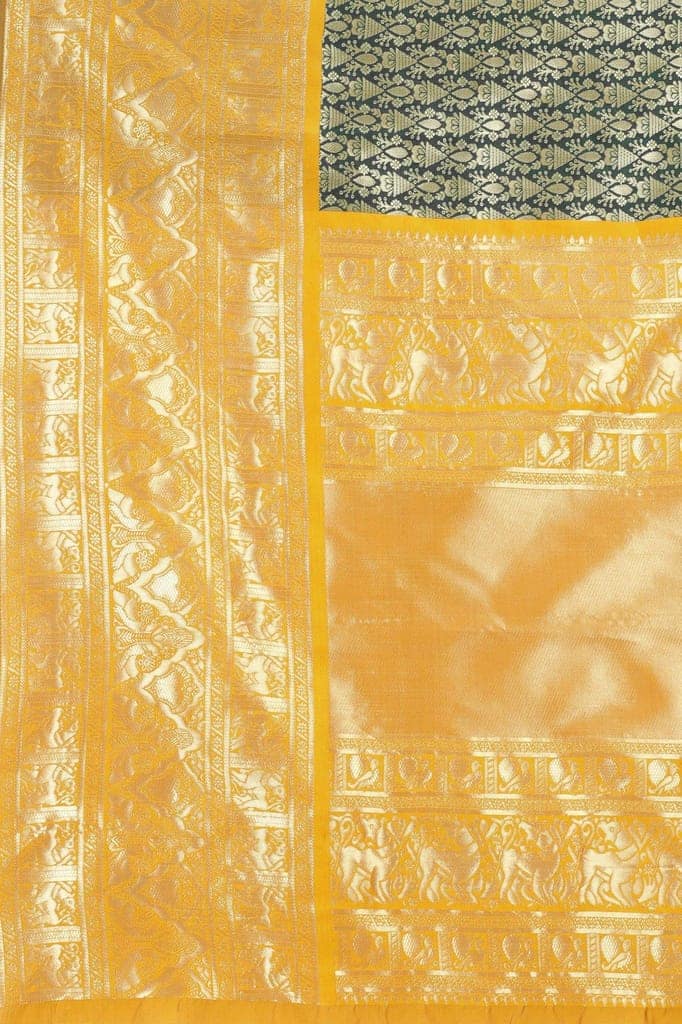 Women's Banarasi Art Silk Saree With Unstiched Blouse Piece view 6