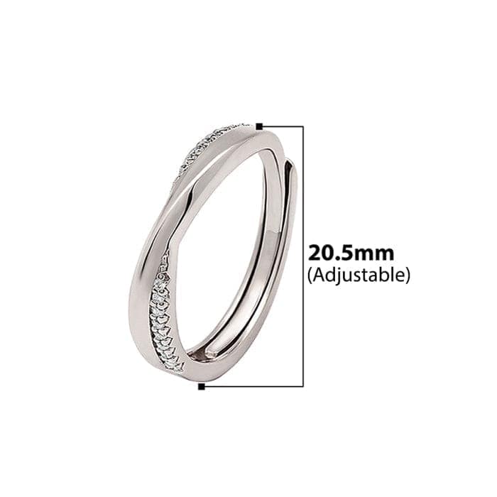Silver Vintage Wheel Adjustable Ring view 4