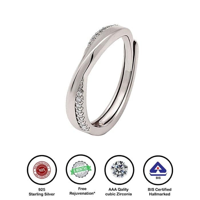 Silver Vintage Wheel Adjustable Ring view 7