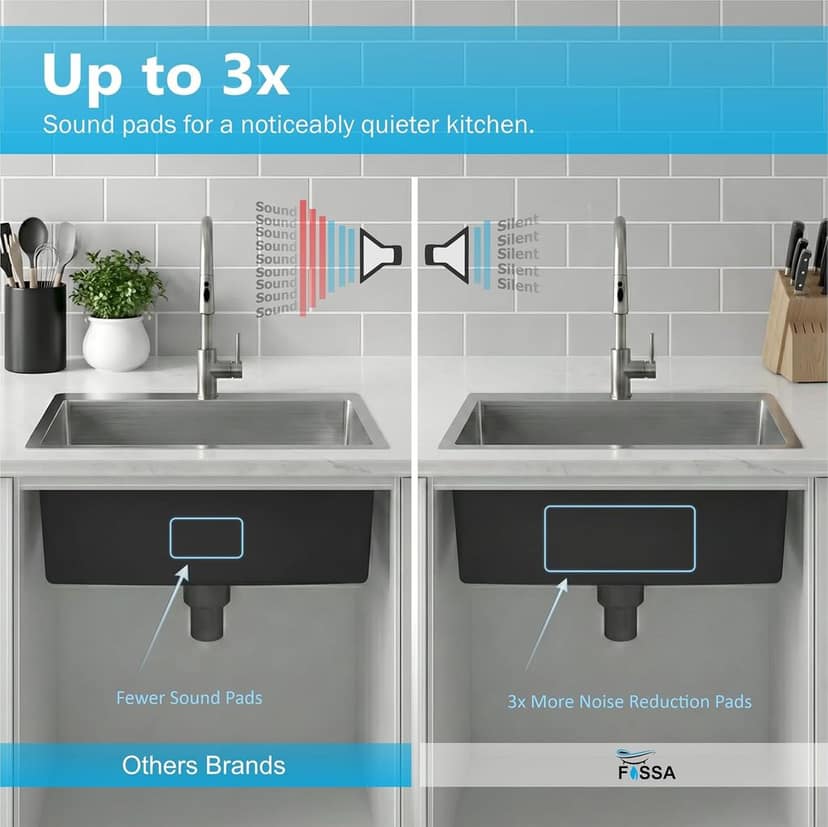 Aqua 304 Handmade (21 x 18 x 09 ) Inch SS Square Coupling Single Bowl Silver Kitchen Sink view 9