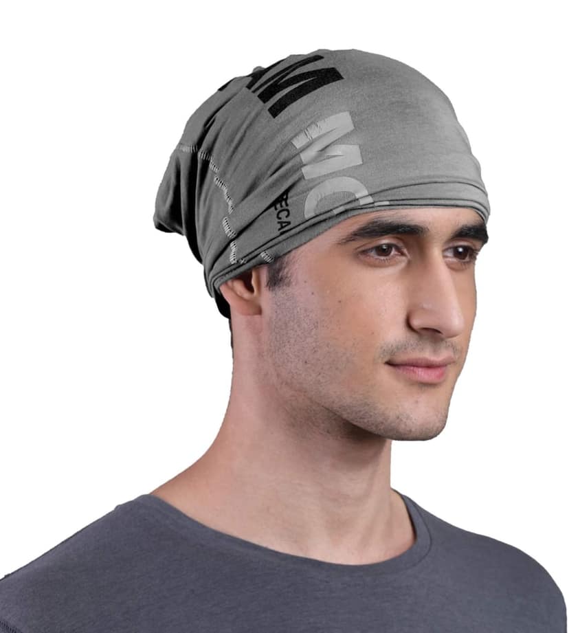 FREECULTR Unisex Bamboo Bandana, Anti Microbial Super Soft & Comfort Fit, Breathable Multipurpose Headband - Printed Pack of 3-Beach Sand,Charcoal,Pastle Peach view 3
