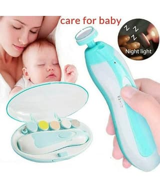 Baby Nail Trimmer File Electric Safe Nail Clippers with Light for Newborn or Tod Multi-Colour Clippers ( 1 pcs )