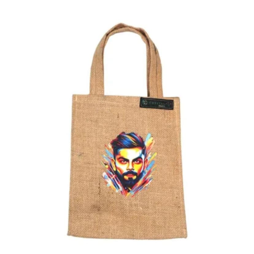 Printed Jute Tote Bag
