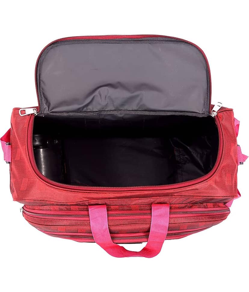 AXEN BAGS 65 Ltrs RED Polyester Duffle Trolley view 2