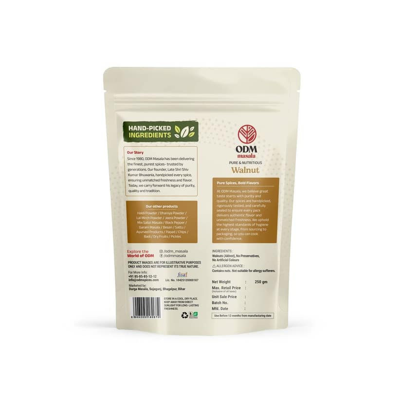 ODM Masala Premium Walnuts (Akhrot) - Whole Kernels Dry Fruit view 2