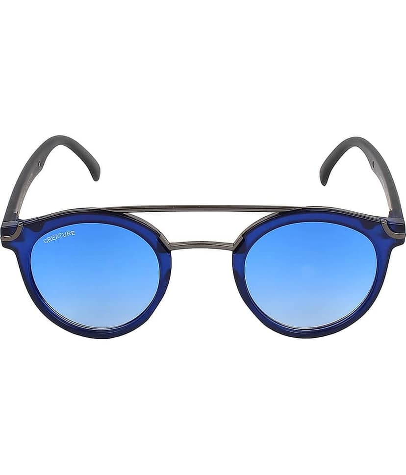 Creature - Navy Blue Round Sunglasses ( Pack of 1 ) view 2