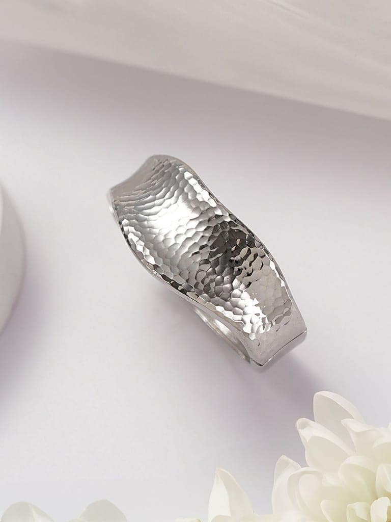 Anti-Tarnish Silver Plated Molten Cuff Bracelet view 7