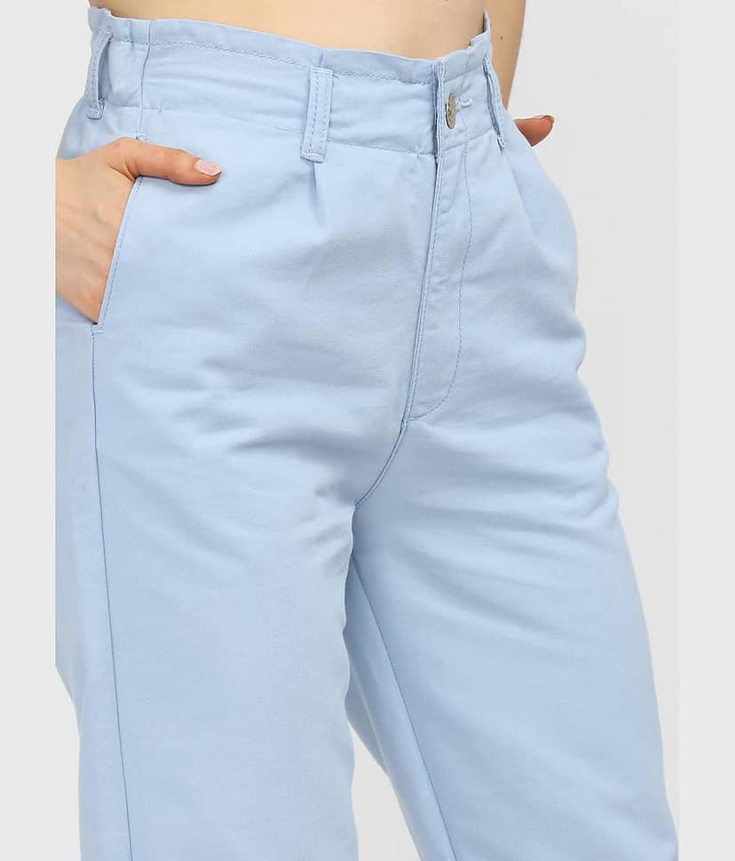 Tokyo Talkies Women's Mom Fit Mid-Rise Jeans ( Blue ) view 4
