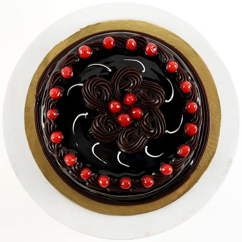 Truffle Cherry Cake Half Kg view 5