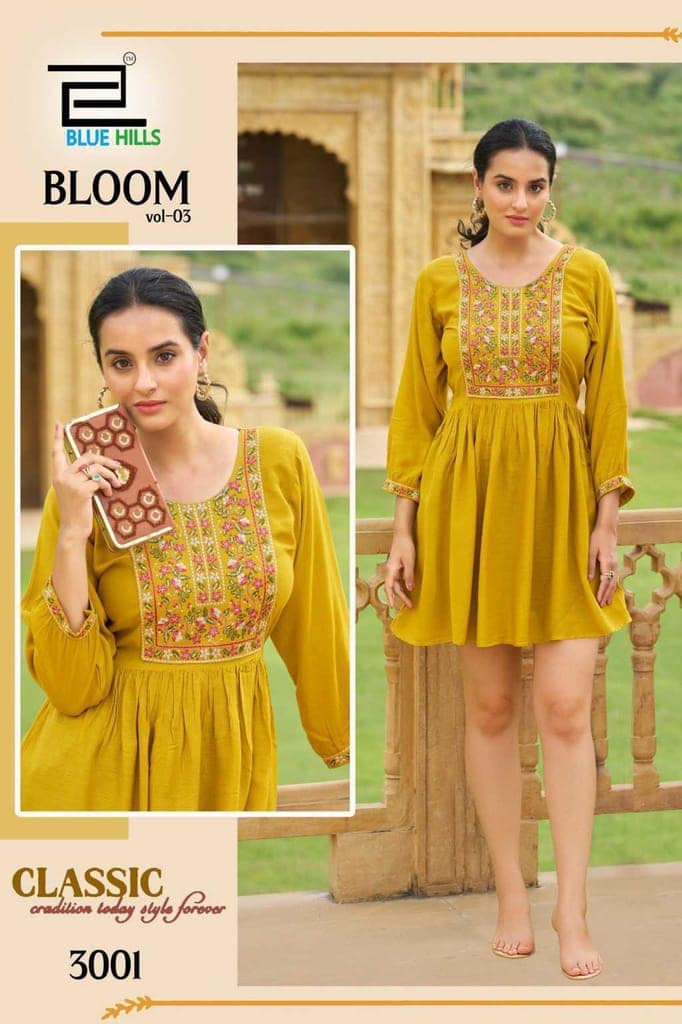 Rayon wrinkle kurti
