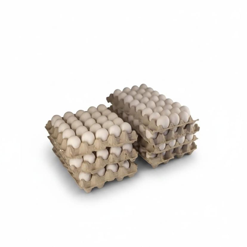 White Eggs - 100 gm - Two egg trays view 3