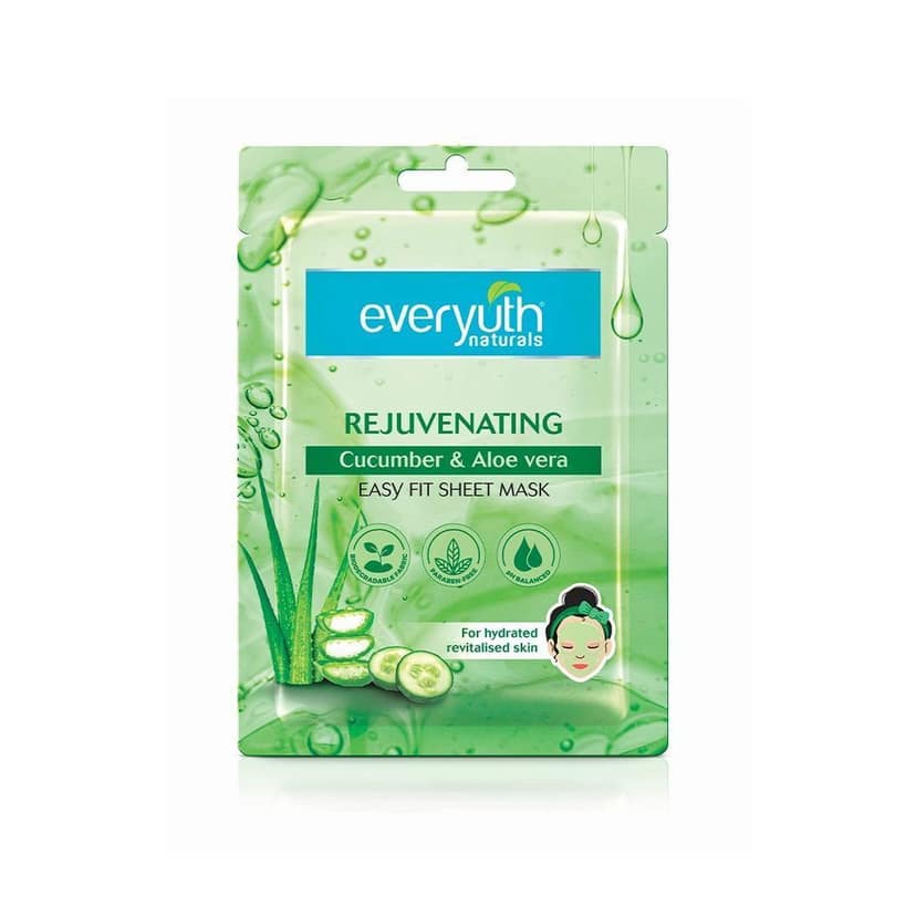 Everyuth Naturals Rejuvenating Cucumber & Aloe Vera Sheet Mask view 7