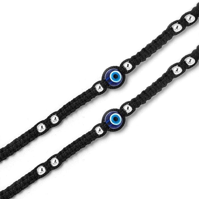 Silver Evil Eye Thread Pair Of Anklets view 5