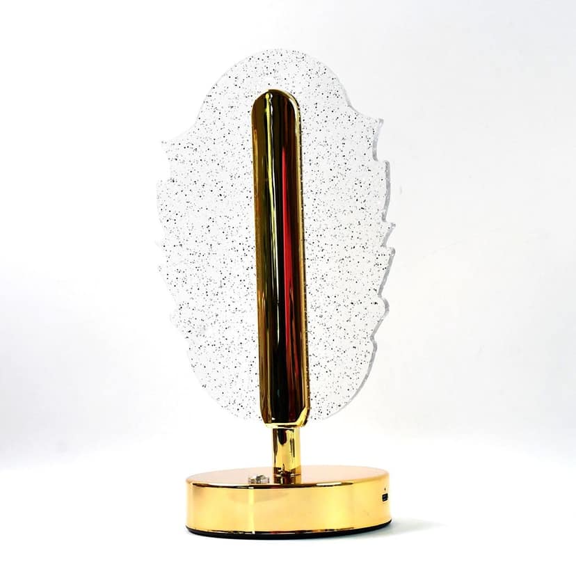 Elegant Feather Shape Crystal Table Lamp (1 Pc) view 5