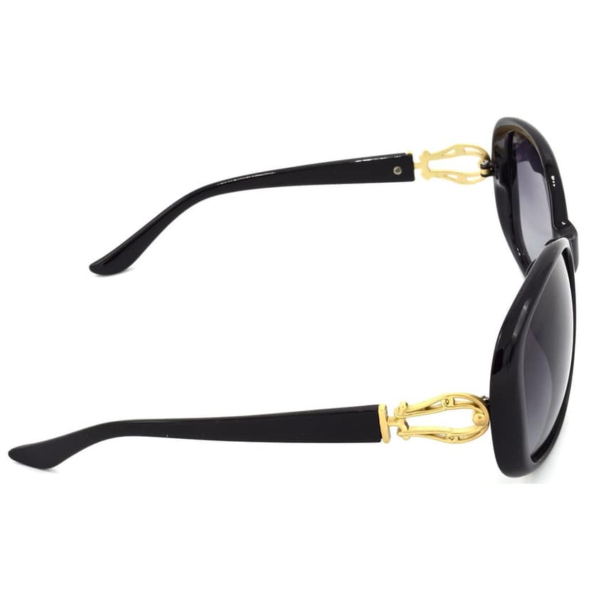 Hrinkar Grey Rectangular Sunglasses Styles Black Frame Polarized Glasses for Women - HRS441-BK-GRY view 3