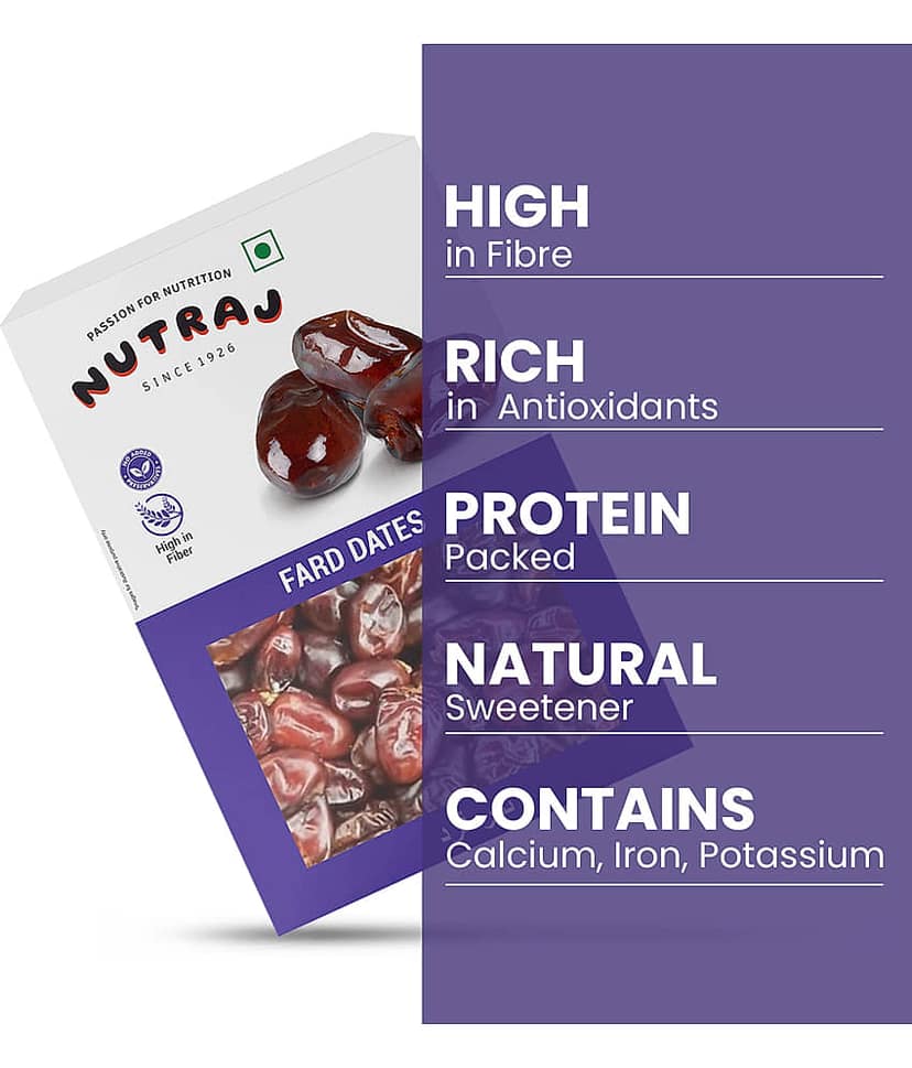 Nutraj Fard Dates 200g, Khajur, Khajoor, Dates Dry Fruits view 2