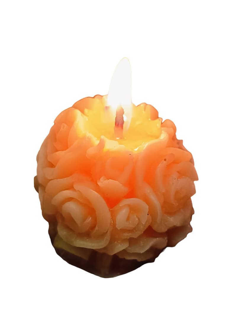 Elegant Rose Ball Decorative Fragrant Candles - Handcrafted Organic Soy Wax Scented Candles for Home & Gifting - Perfect for Weddings, Birthdays & Special Occasions