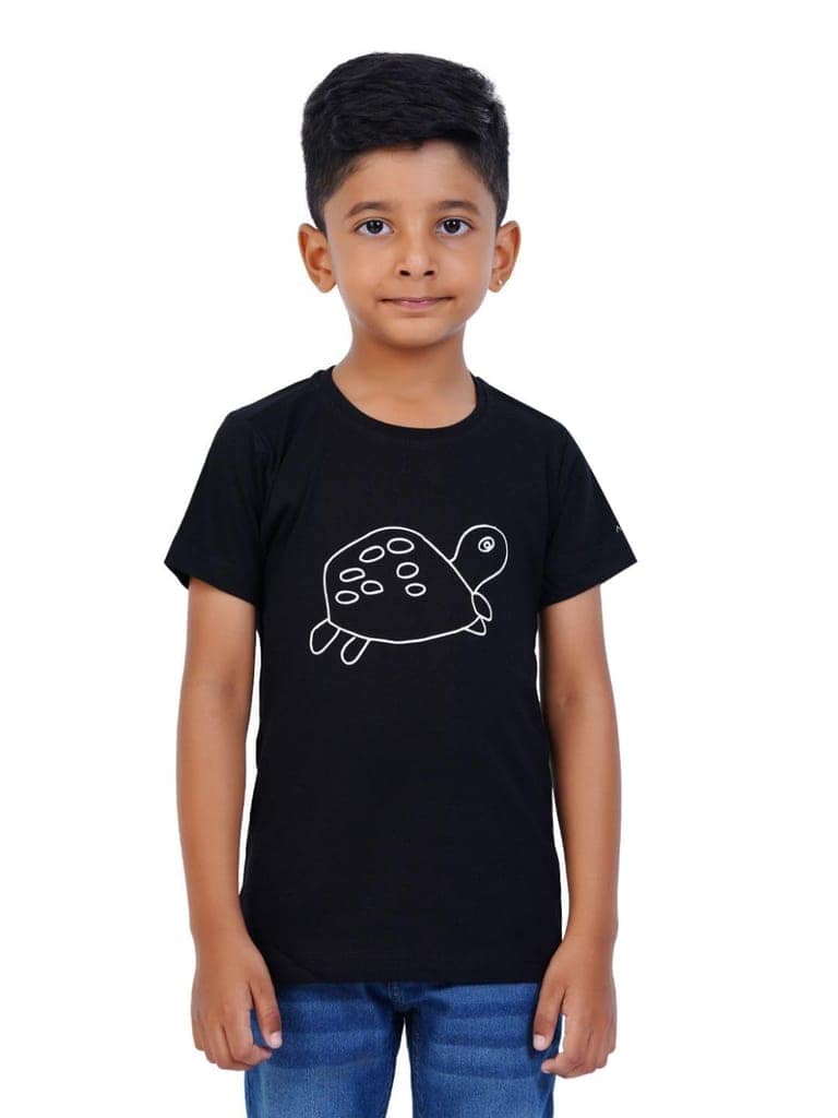 AIR GARB Boys Round Neck Printed Cotton T-shirt for 8-10 Years - Pack of 3 (K810-CB-TBL-SG) Multicolour view 3