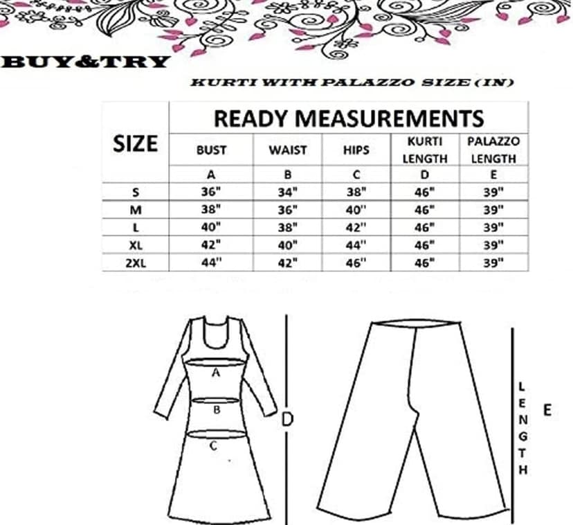 Buy & Try Women's Rayon Kurti Set | Rayon Kurit Palazzo Set | Kurti with Palazzo | Triangle Kurtis. view 4