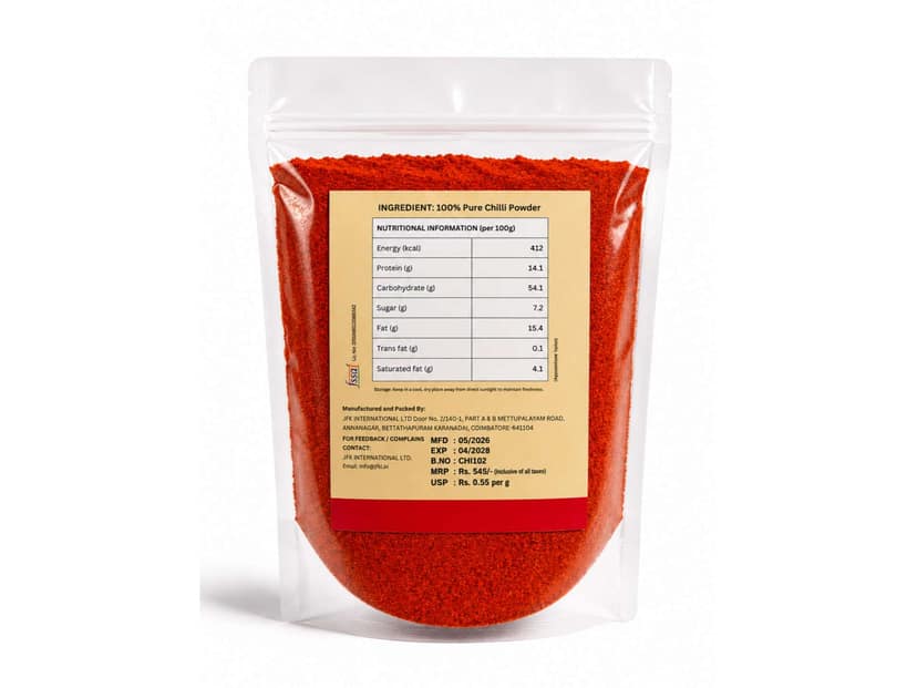 JFK Lal Mirch Powder - 1KG view 2
